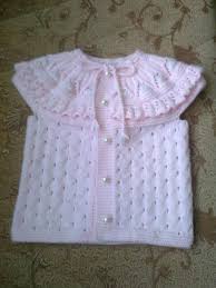 Firfirli Orgu Bebek Yelegi Bebek Giysi Desenlerleri Bebek Yelek Baby Knitting Patterns