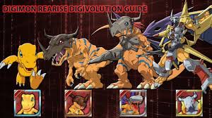 Digivolution Guide For Digimon Rearise