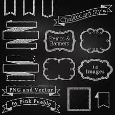Chalkboard Frames And Banners Clipart Clip Art Chalkboard Etsy Chalkboard Clipart Chalkboard Chalkboard Designs