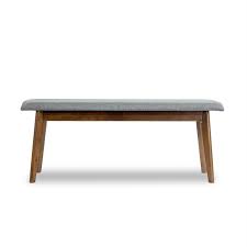 In an entryway, a bench or stool is the perfect small space solution because it doubles as seating and an entry table. Allora Mid Century Modern Small Bench In Gray A 5145 2014399