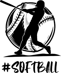 Hashtag #Softball, A Girl Holding Baseball Bat and ball Clipart image -  free svg file for members - SVG Heart