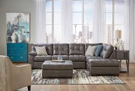 Bristol 8 piece right arm facing pressback chaise sectional in badcock furniture living room sets www.badcock.com. Draper Grey 2 Piece Sectional Badcock Home Furniture More