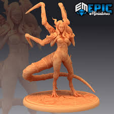 3D Printable Lilith / Female Seduction Devil / Lust Demon / Succubus Queen  by Epic-Miniatures