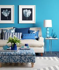 Do you see the white sofa and stands on both sides? Colorful Decorating Ideas For A Small Room Blue Living Room Small Room Decor Paint Colors For Living Room
