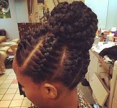 The hair in the front of the head is left out in a. Pin By Primalife On Cornrow Updos Braided Hairstyles Updo Natural Hair Styles Braids For Black Hair