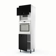 Meuble De Cuisine Colonne Noir 3 Portes Mat Edition H 200 X L 60 X P 56 Cm Meuble Cuisine Colonne Four Armoire De Cuisine
