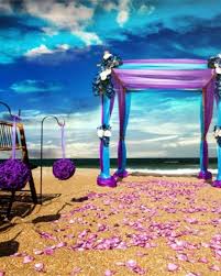 50 Beach Wedding Aisle Decoration Ideas Purple Aqua Love Rose Petals Available At Flyboy Naturals W Beach Wedding Purple Purple Beach Royal Purple Wedding