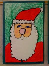 Oodles Of Art Santa Clause Portraits 1st Grade Christmas Kindergarten Christmas Arts And Crafts How To Draw Santa