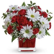 Burgundy blush champagne wedding bouquets | artificial flowers (medium) msrp: Red Daisy White Daisy For You I M Crazy At Send Flowers