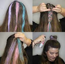 Bunte Haare Selber Machen Zu Fasching Die Moglichkeiten Im Uberblick Halloween Halloweenmakeup Regenbogen Frisuren E Haar Styling Bunte Haare Haarfarben