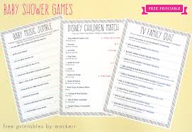 Here's when you should have it. Free Printable Baby Shower Games