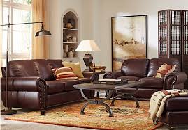 Gabriello 3 Pc Leather Living Room Living Room Leather Brown Living Room Leather Living Room Set