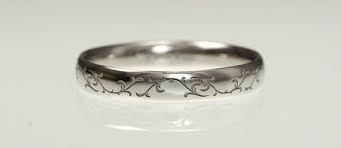 Platinum Wedding Ring Vine Leaf Engraved Ladies Wedding Band Etsy Platinum Wedding Rings Rings Womens Wedding Bands