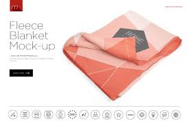 Fleece Blanket Mock Up Mocking Mockup Graphic Design Resources