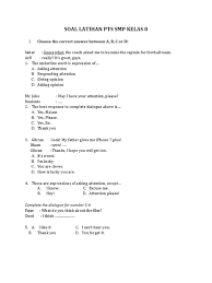 Asking and giving information d. Latihan Soal Showing Attention Kelas 9 Jawabanku Id