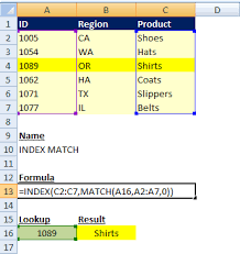 Index Match 4 Life Skills Curriculum Excel Formula Excel Hacks