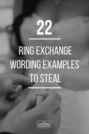 29 Ring Exchange Wording Examples To Steal Wedding Forward Ring Exchange Ring Exchange Wording Wedding Ceremony Ring Exchange