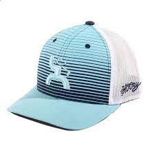 Golf Hat Hooey Hat Mens Long Drive Striped Light Blue Navy Flexfit Ball Cap 1505blwt Hooey Hats Golf Hats Ball Cap