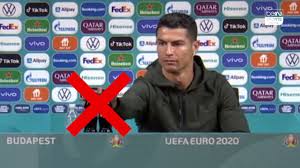 His snub led the championship's sponsor to lose billions in market value. Cristiano Ronaldo Removes Coca Cola Bottles From Press Conference Youtube