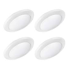Low profile ceiling fans hugger and flush mount ceiling fans for low ceilings. Ostwin 4 Pack 5 6 Inch Dimmable Small Led Disk Light Flush Mount Recessed Led Ceiling Light Fixture 15w 100w Repl 1100 Lm 5000k Junction Box Etl Energy Star Buy Online In