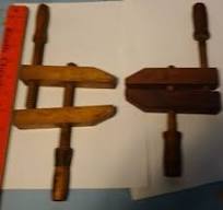 ** PAIR - MUST SEE!! - Smaller (near miniature) WOODEN woodworking CLAMPS |  eBay