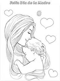 Dia De La Madre Dibujos De Ninos Para Colorear Part 2 Mom Art Mom Drawing Mother And Baby Paintings