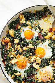 Baked Eggs With Kale Bacon And Cornbread Crumbs Recipe Nyt Cooking Nyt Cooking Recipes Brunch Recipes