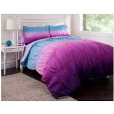 Beautiful modern blue comforter set. City Living Purple Blue Teen Girls Tie Dye Queen Comforter Set 7 Piece Bed In A Bag