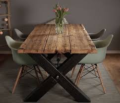 Esstisch Aus Gerustbohlen Massivholz Industrial Design Massivholztisch Stahlgestell Shabby Chic Interior Gerustbohlen Massivholztisch Esstisch Massivholz