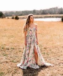 Bridesmaids Dress With Off The Shoulder V Neck Morilee Bridesmaid Dresses Boho Floral Bridesmaid Dresses Patterned Bridesmaid