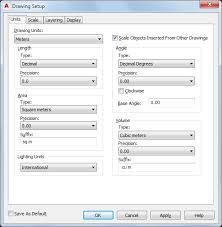 to specify the drawing units autocad architecture 2019