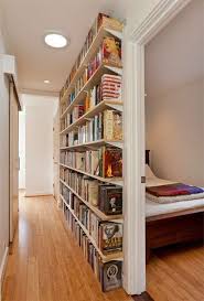 Small Space Secrets 7 Ways To Make The Most Of Your Hallways Small Home Libraries Diy Small Apartment Home