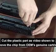 How to install the chip for compatible W2110A（206A）toner cartridge