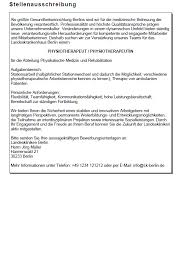 Physiotherapeut Bewerbung 11 Seiten Vorlagen De