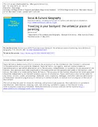 Looking for effective ways to improve your parenting skills? Pdf Travelling In Your Backyard The Unfamiliar Places Of Parenting