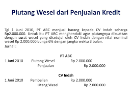 Sep 10, 2019 · bila pada saat jatuh tempo piutang wesel diperpanjang, sehingga tidak dilakukan jurnal oleh pt surya. Piutang Dagang Dan Piutang Wesel Ppt Download