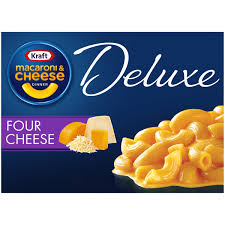 A hearty and comforting creamy chicken noodle soup that'll keep you cozy all night long. Kraft Deluxe Four Cheese Macaroni Cheese Dinner 14 Oz Box Walmart Com Walmart Com