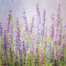 Lavender Field Acrylic Painting Tutorial On Youtube By Angela Anderson Purple Lavender Acrylicpain Easy Canvas Painting Purple Painting Art Painting Acrylic