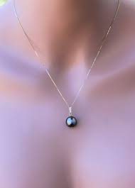 Black Tahitian Pearl Black Pearls Tahitian Pearls Yellow Gold Necklace Stunning Black Pearls Gift Ideas Single Pearl Drop Aaa Pearls Black Pearl Necklace Tahitian Black Pearls Black Pearl