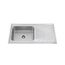 Anupam kitchen sinks comes with superb eye catching design made up of finest high quality stainless steel. Wl 10050ra High Capacity Single Satin Finish Bowl Kitchen Sink With Drainboard