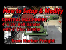 Harbor Freight Belt And Disk Sander Unbox And How To Modify Youtube Belt Sander Helpful Hints Best Starters
