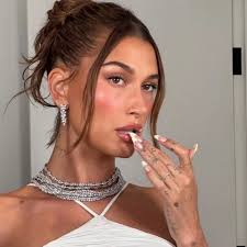 Hailey Bieber updates her viral glazed donut mani for summer with cute  cherry nail art