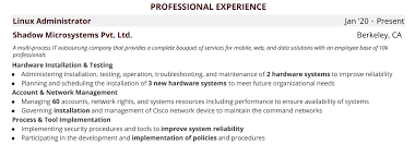 Maybe you would like to learn more about one of these? Linux Administrator Resume The Ultimate 2021 Guide With 10 Examples