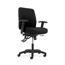 Hon Network Mid Back Task Chair Asynchronous Computer Chair For Office Desk Black Fabric Hvl282 A2