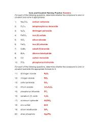 Finding the formula of an ionic compound. Binary Ionic Compounds Chart Worksheet Printable Worksheets And Activities For Teachers Parents Tutors And Homeschool Families