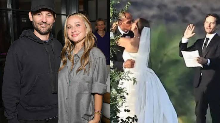 Spider-Man Star Tobey Maguire Watches Ex-Wife Jennifer Meyer Kiss New Husband After Officiating Her Wedding; Photos Go VIRAL
