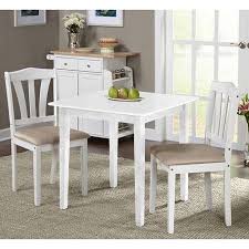 Metropolitan 3 Piece Dining Set Multiple Finishes Walmart Com Small Kitchen Table Sets White Dining Room Sets Kitchen Dining Sets