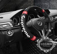 シュプリーム supreme カー用品 車アクセサリー ハンドルカバー ステアリングカバーを最新入荷 車 アクセサリー ハンドル 車