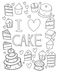 Free Coloring Book Page I Love Cake Valentine Coloring Pages Coloring Books Coloring Book Pages