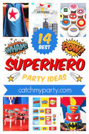 Classic superhero party bundle, kids birthday party decorations, superhero themed birthday supplies, superhero birthday party for kids grtpretenders 5 out of 5 stars (187) $ 33.99 free shipping add to favorites spiderman cake topper/spiderman themed birthday party/superhero themed party/superhero birthday party/spiderman birthday party. Check Out These Fantastic 14 Must See Superhero Party Ideas Catch My Party